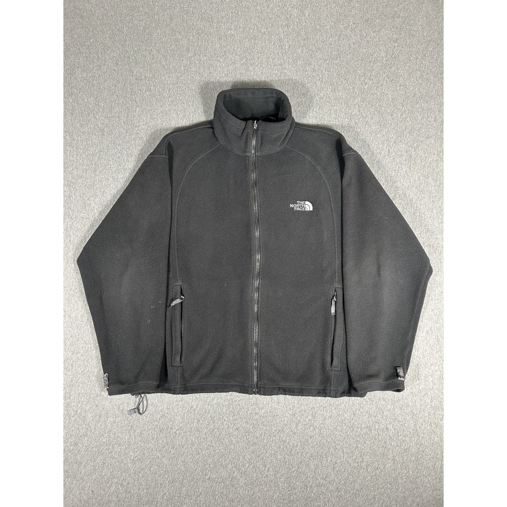 The North Face Fleece Jacket Mens Full Zip Black Outdoor Sz M